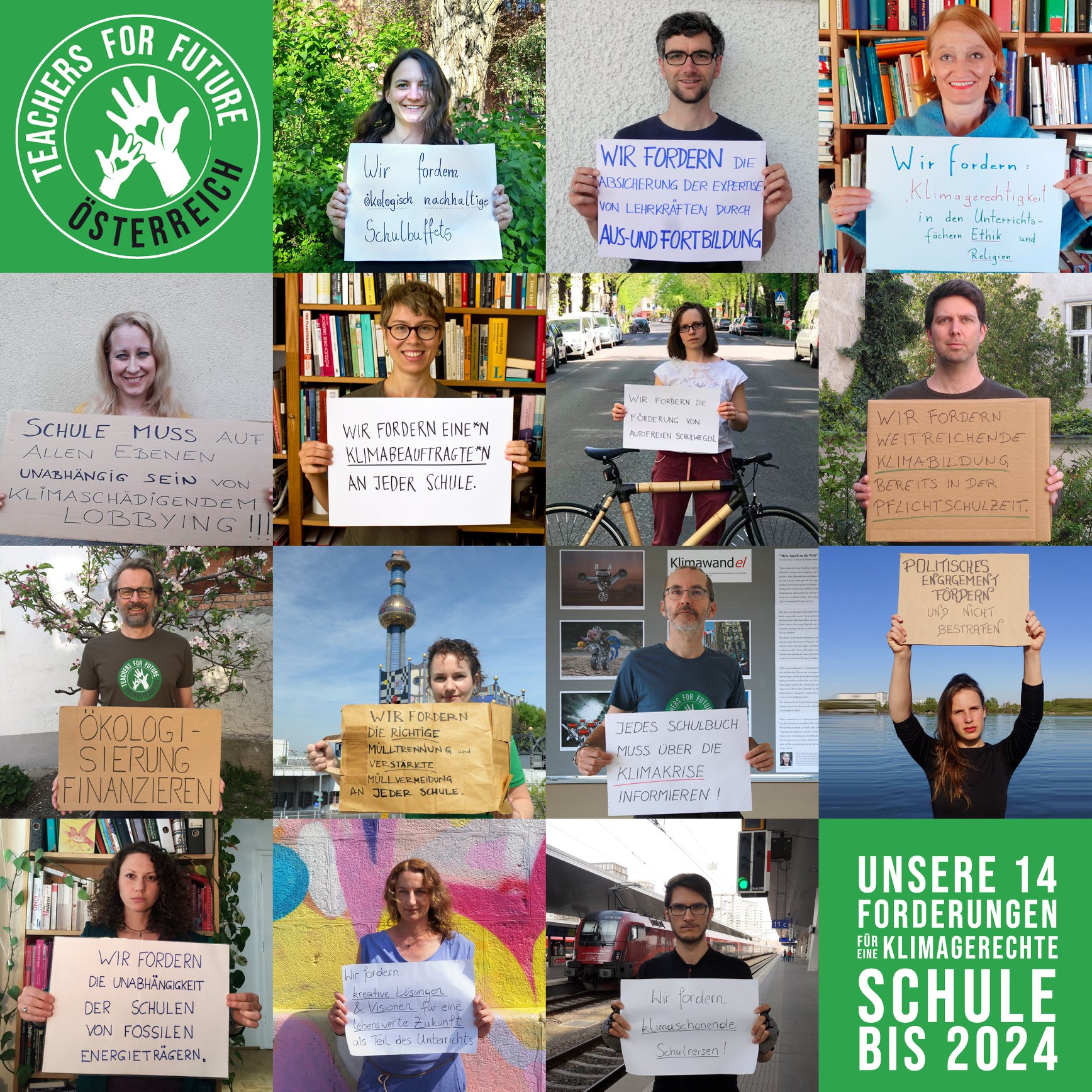 Teachers For Future präsentieren ihre vierzehn Forderungen für eine klimagerechte Schule bis 2024