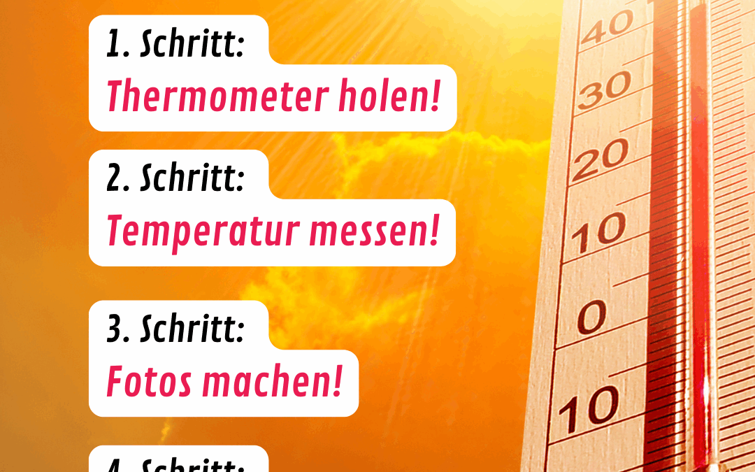 Thermometeraktion am Hitzeaktionstag